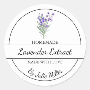 Simple Homemade Lavender Extract Label