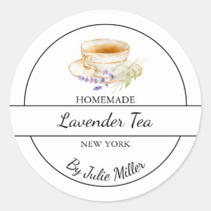 Simple Homemade Lavender Tea Label