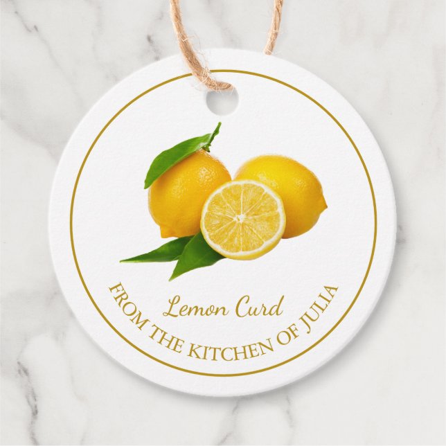 Simple Homemade Lemon Curd Hang Tag (Front)