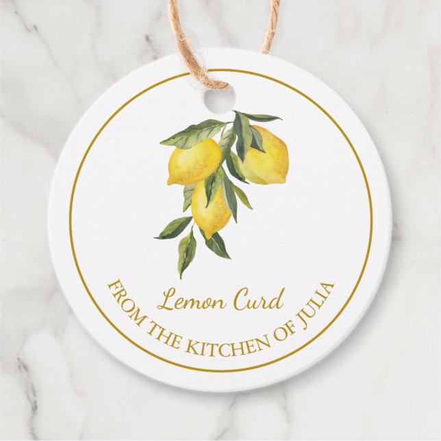 Simple Homemade Lemon Curd Hang Tag l White (Front)