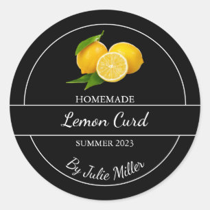 Simple Homemade Lemon Curd Label