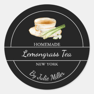 Simple Homemade Lemongrass Tea Label