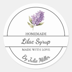Simple Homemade Lilac Syrup Label
