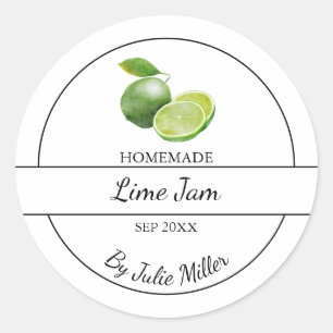 Simple Homemade Lime Jam Label