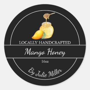 Simple Homemade Mango infused Honey Label