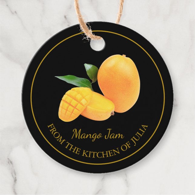 Simple Homemade Mango Jam Hang Tag (Front)