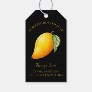 Simple Homemade Mango Jam Hang Tag l Black