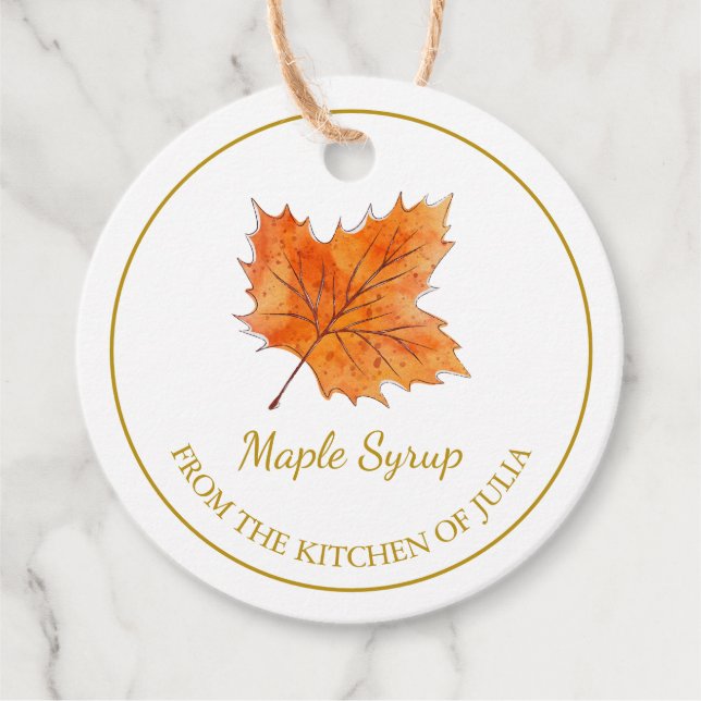 Simple Homemade Maple Syrup Hang Tag l White (Front)