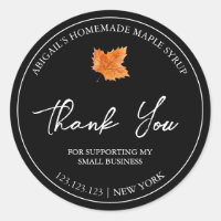 Simple Homemade Maple Syrup Thank You Label