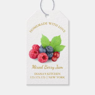 Simple Homemade Mixed Berry Jam Hang Tag l White