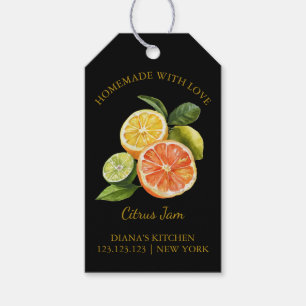Simple Homemade Mixed Citrus Jam Hang Tag l Black