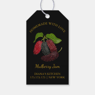 Simple Homemade Mulberry Jam Hang Tag l Black