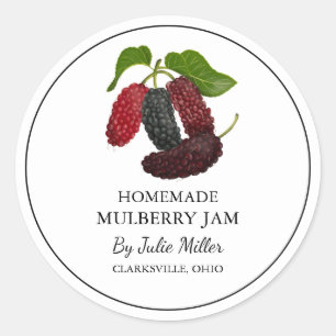 Simple Homemade Mulberry Jam Label