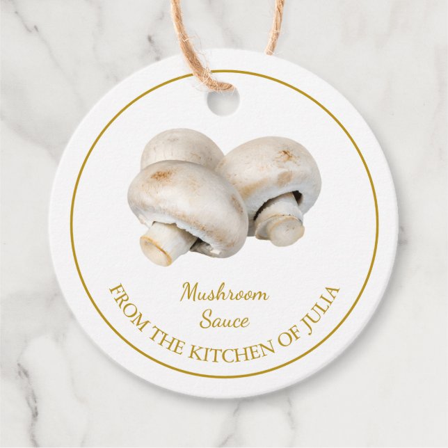 Simple Homemade Mushroom Sauce Hang Tag (Front)