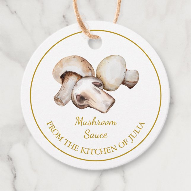 Simple Homemade Mushroom Sauce Hang Tag (Front)