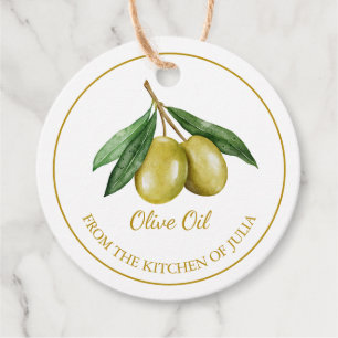Simple Homemade Olive Oil Hang Tag l White