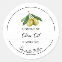 Simple Homemade Olive Oil Label