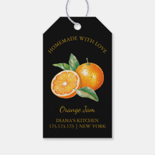 Simple Homemade Orange Jam Hang Tag l Black