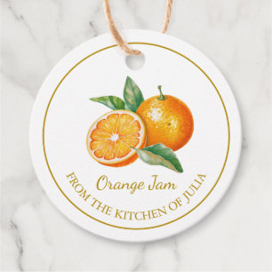Simple Homemade Orange Jam Hang Tag l White