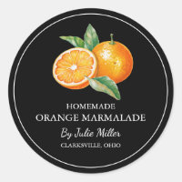Simple Homemade Orange Marmalade Label