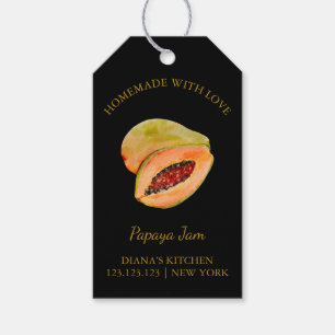 Simple Homemade Papaya Jam Hang Tag l Black