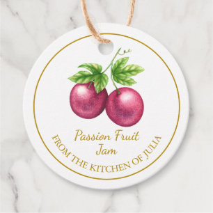 Simple Homemade Passion Fruit Jam Hang Tag l White