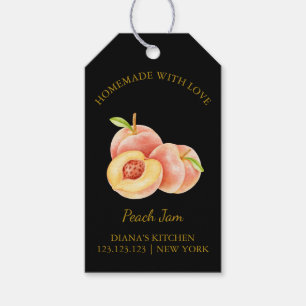 Simple Homemade Peach Jam Hang Tag l Black