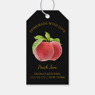 Simple Homemade Peach Jam Hang Tag l Black