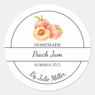 Simple Homemade Peach Jam Label