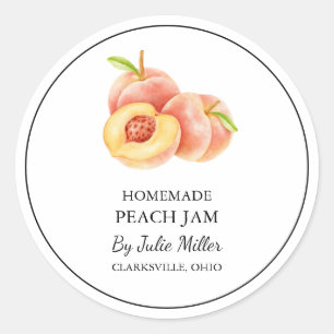 Simple Homemade Peach Jam  Label