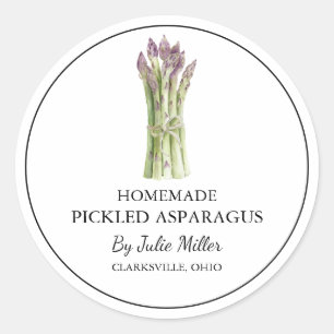Simple Homemade Pickled Asparagus Label