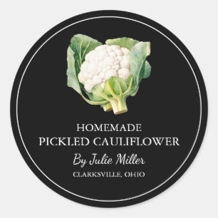 Simple Homemade Pickled Cauliflower Label