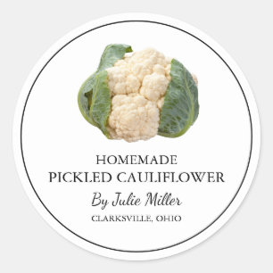 Simple Homemade Pickled Cauliflower Label