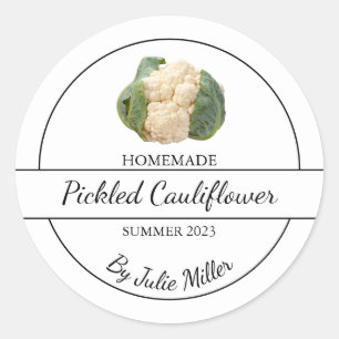 Simple Homemade Pickled Cauliflower Label