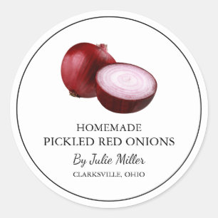 Simple Homemade Pickled Red Onion Label