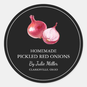 Simple Homemade Pickled Red Onion Label
