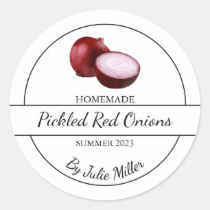 Simple Homemade Pickled Red Onions Label