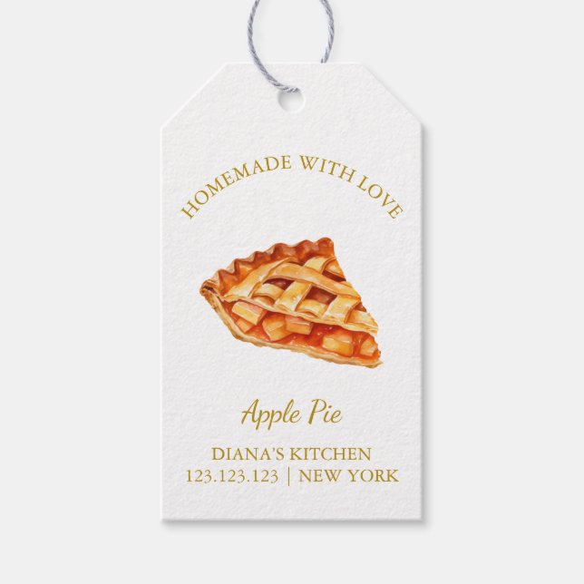 Simple Homemade Pie Hang Tag l White (Front)