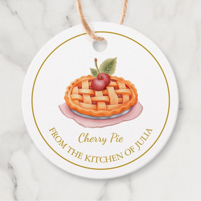 Simple Homemade Pie Hang Tag l White (Front)