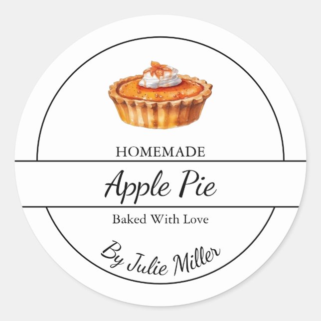 Simple Homemade Pie Label (Front)