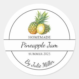 Simple Homemade Pineapple Jam Label