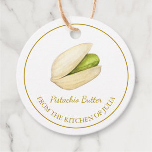 Simple Homemade Pistachio Butter Hang Tag l White