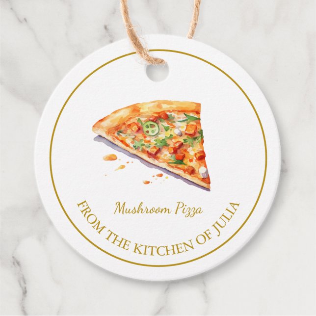 Simple Homemade Pizza Hang Tag l White (Front)
