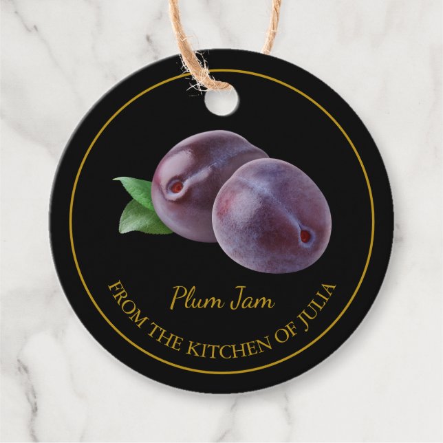 Simple Homemade Plum Jam Hang Tag (Front)
