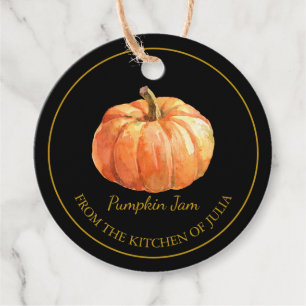 Simple Homemade Pumpkin Jam Hang Tag l Black