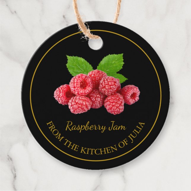 Simple Homemade Raspberry Jam Hang Tag (Front)