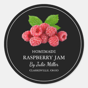 Simple Homemade Raspberry Jam Label