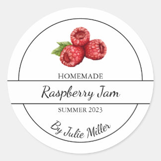 Simple Homemade Raspberry Jam Label