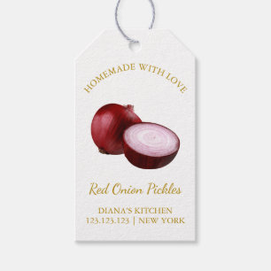 Simple Homemade Red Onion Pickle Hang Tag