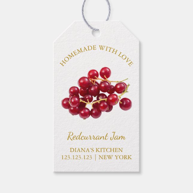 Simple Homemade Redcurrant Jam Hang Tag l White (Front)